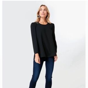 Pomander Place Bedford Top in Black Large L NEW